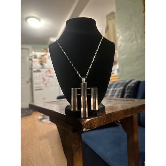 Vintage Handmade Sterling Silver Pendant - Picture 2 of 3